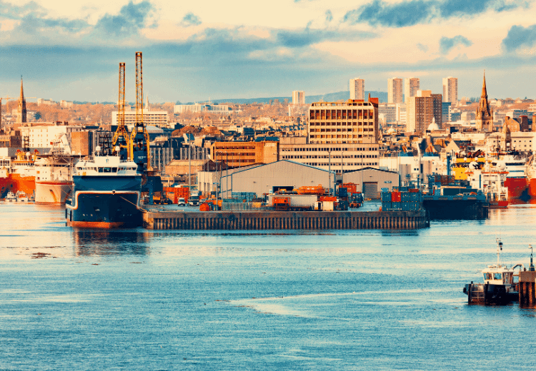 Header image: Aberdeen sea cargo port