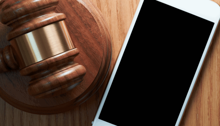 Image: Gavel and Mobile Phone